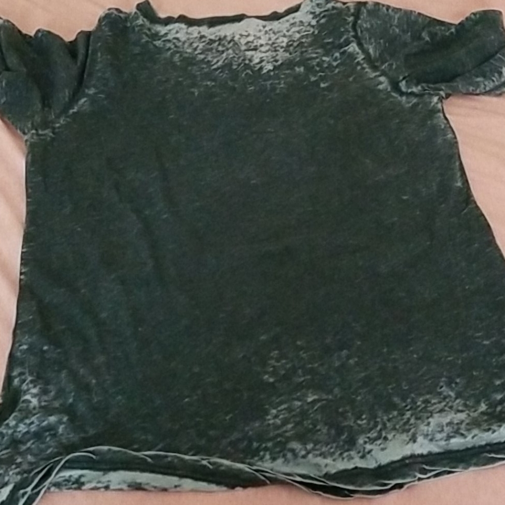 2X Beaded Owl gray burnout tunic - Picture 3 of 3